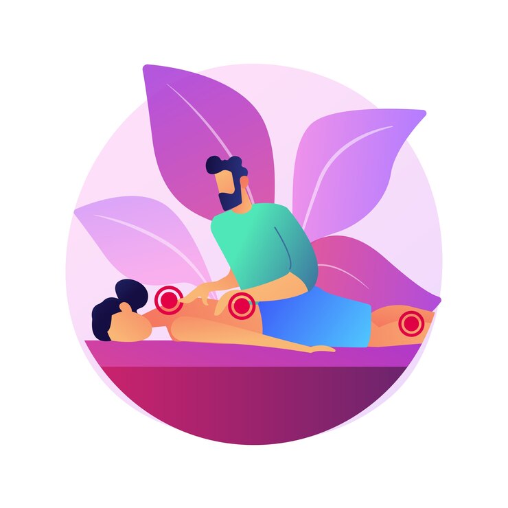 Vettore gratuito illustrazione di concetto astratto di terapia di massaggio professionale. terapia sportiva professionale, massaggi terapeutici, servizi benessere, relax termale, medicina alternativa.