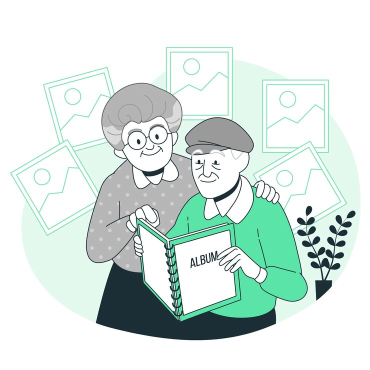 Vettore gratuito illustrazione di concetto di album fotografico