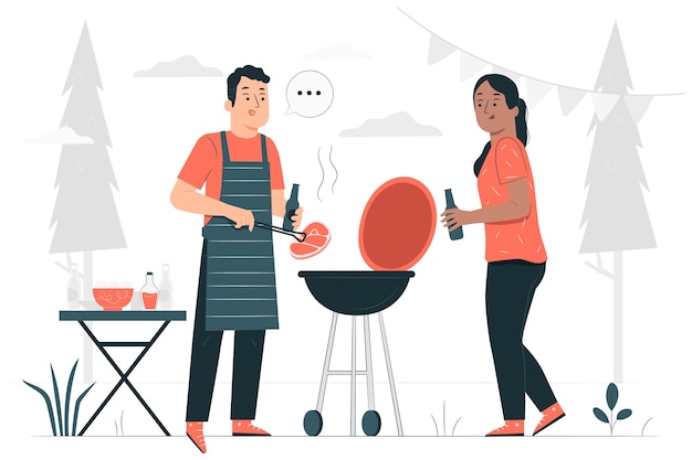 Illustrazione di concetto di barbecue