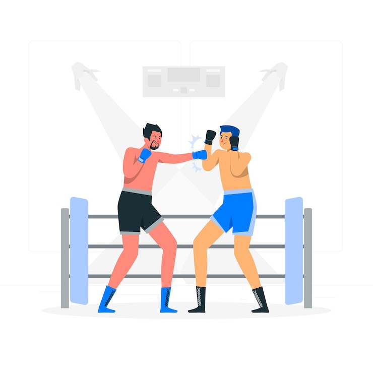Vettore gratuito illustrazione di concetto di boxe