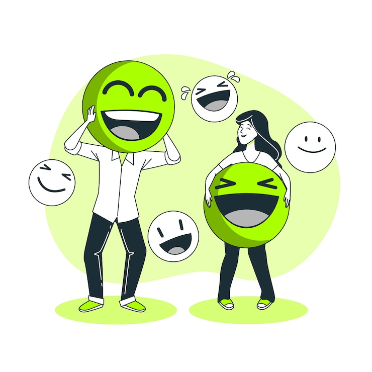 Vettore gratuito illustrazione di concetto di faccina sorridente