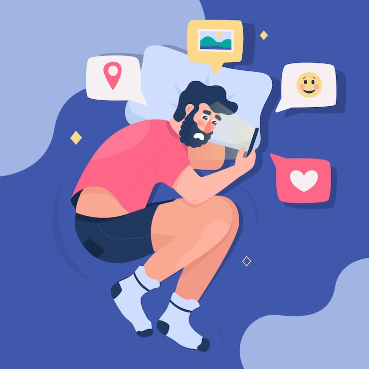 Vettore gratuito illustrazione di concetto di fomo