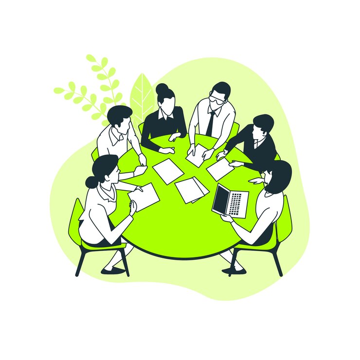 Vettore gratuito illustrazione di concetto di incontro