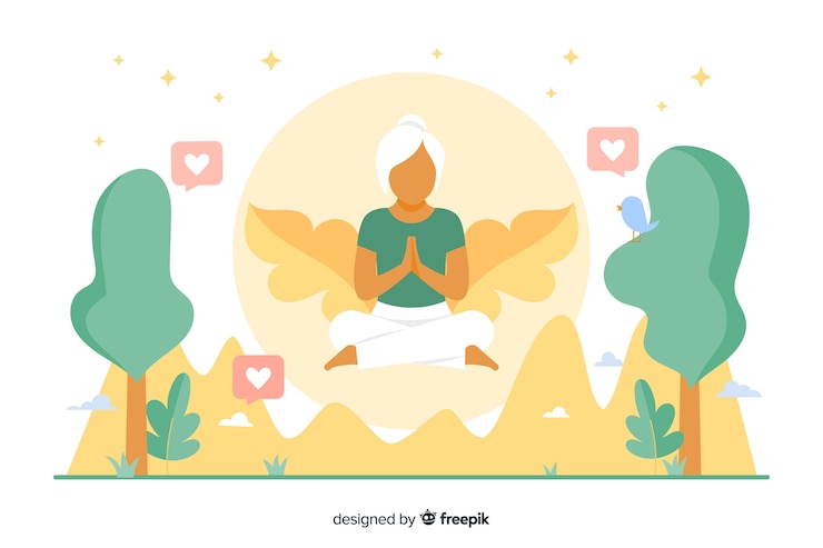 Vettore gratuito illustrazione di concetto di meditazione
