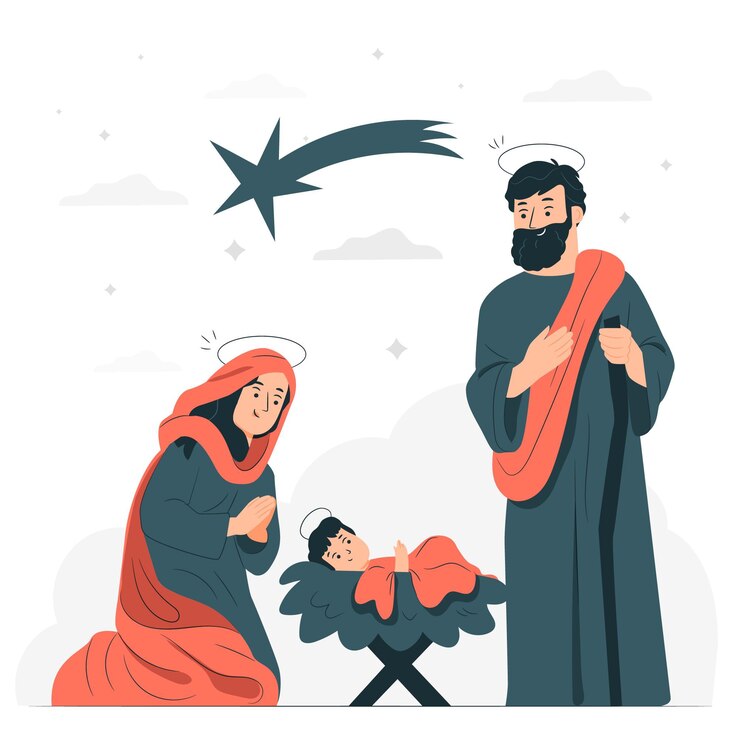 Vettore gratuito illustrazione di concetto di natività