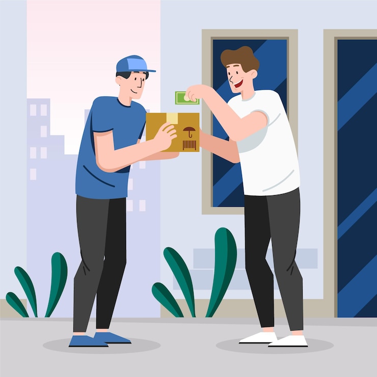 Vettore gratuito illustrazione di concetto di pagamento in contrassegno