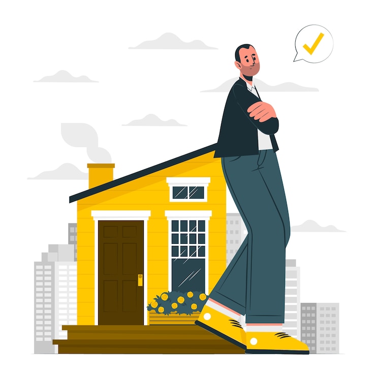 Vettore gratuito illustrazione di concetto di piccola casa