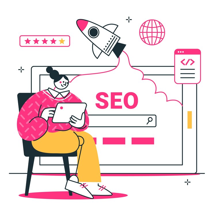 Vettore gratuito illustrazione di concetto di seo