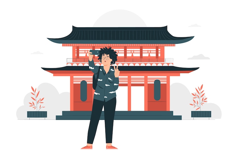 Vettore gratuito illustrazione di concetto di tokyo