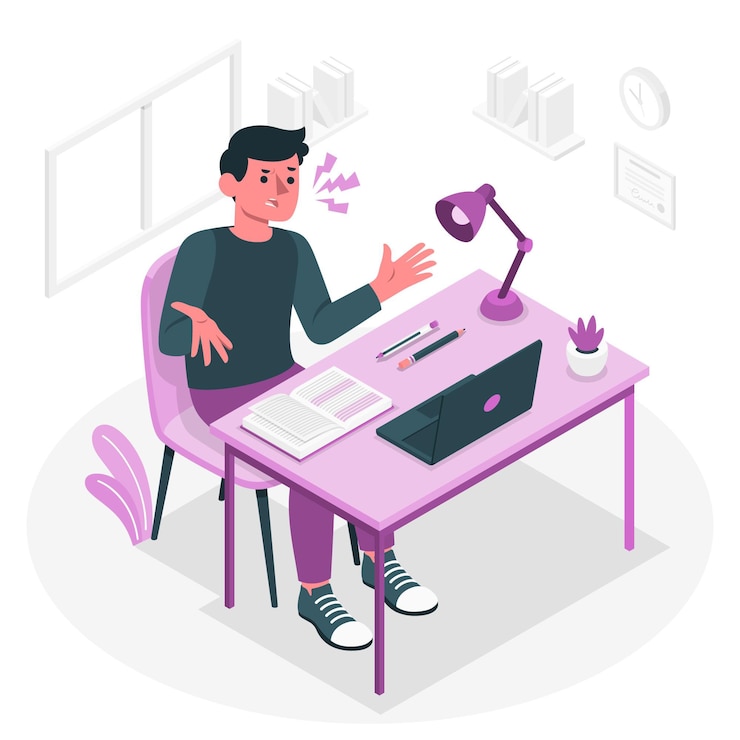 Vettore gratuito illustrazione di concetto infastidito