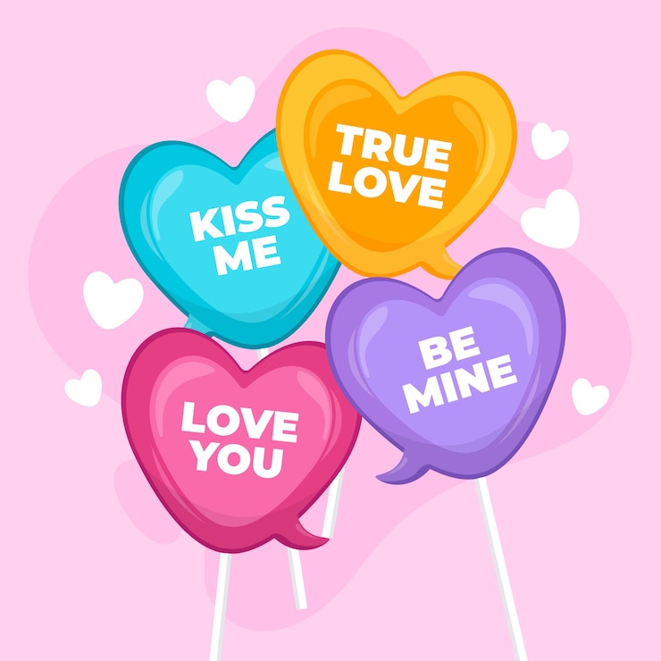 Vettore gratuito illustrazione di cuori adorabili di conversazione