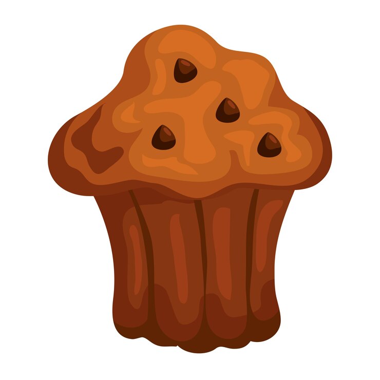 Vettore gratuito illustrazione di cupcake dolce snack carino