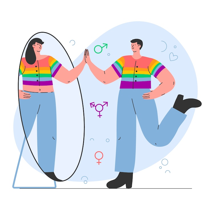 Vettore gratuito illustrazione di cura disegnata a mano che afferma il genere