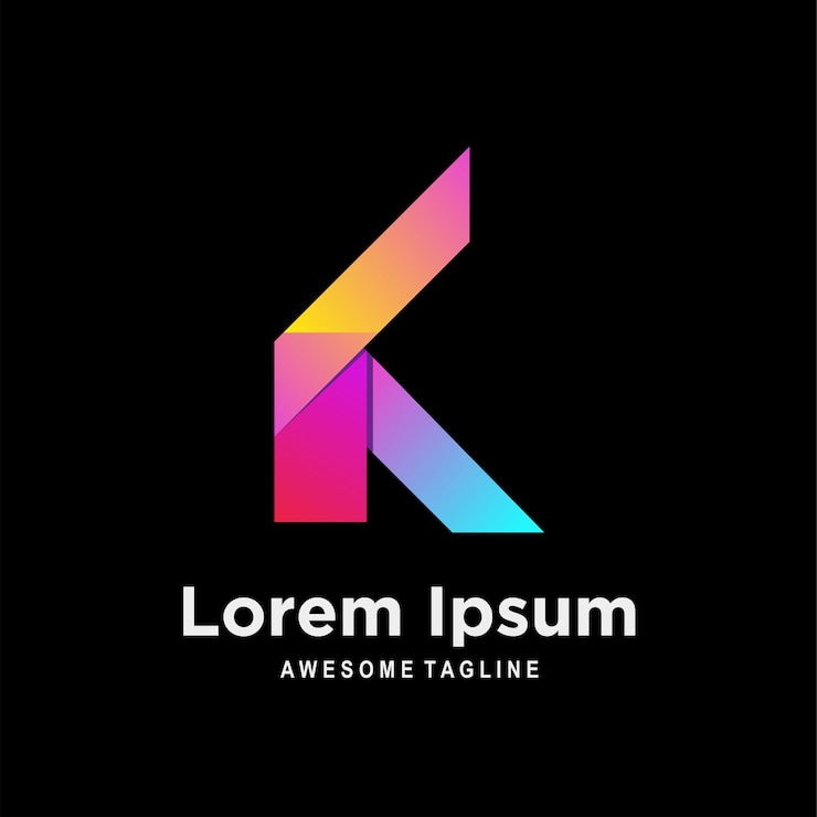 Vettore gratuito illustrazione di design sfumato colorato lettera logo