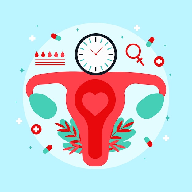 Illustrazione di endometriosi disegnata a mano