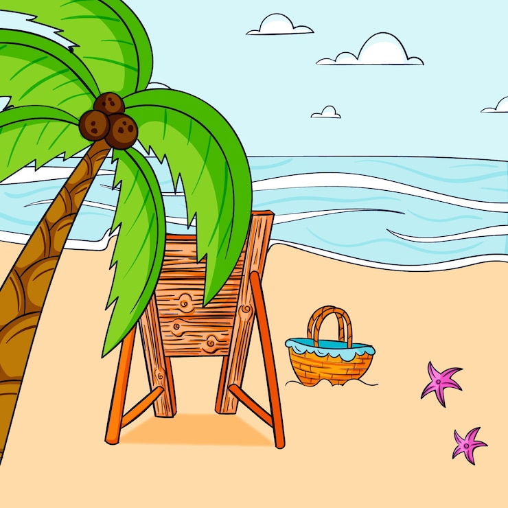 Vettore gratuito illustrazione di estate disegnata a mano