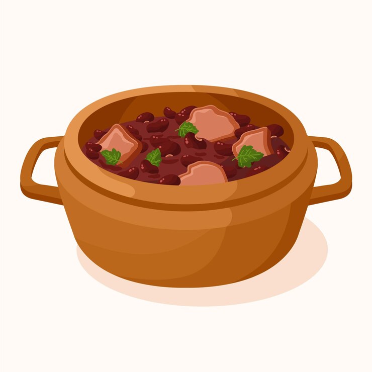 Vettore gratuito illustrazione di feijoada disegnata a mano