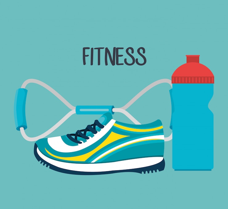 Vettore gratuito illustrazione di fitness sport