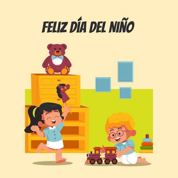Illustrazione di flat dia del nino