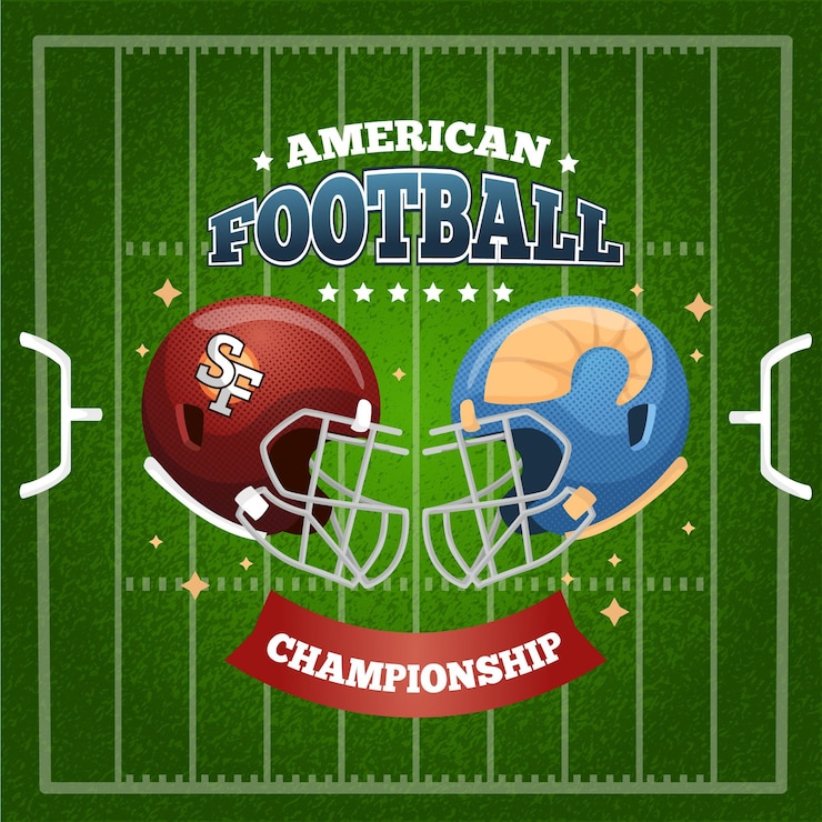 Vettore gratuito illustrazione di football americano