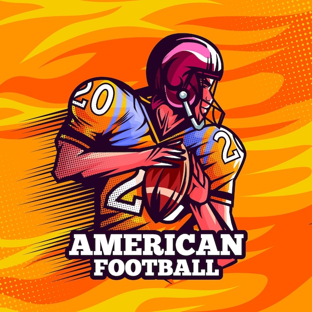 Illustrazione di football americano