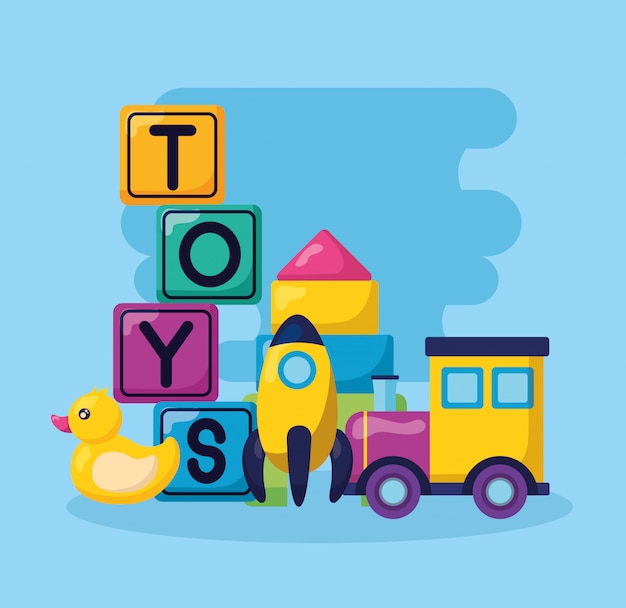 Illustrazione di giocattoli per bambini