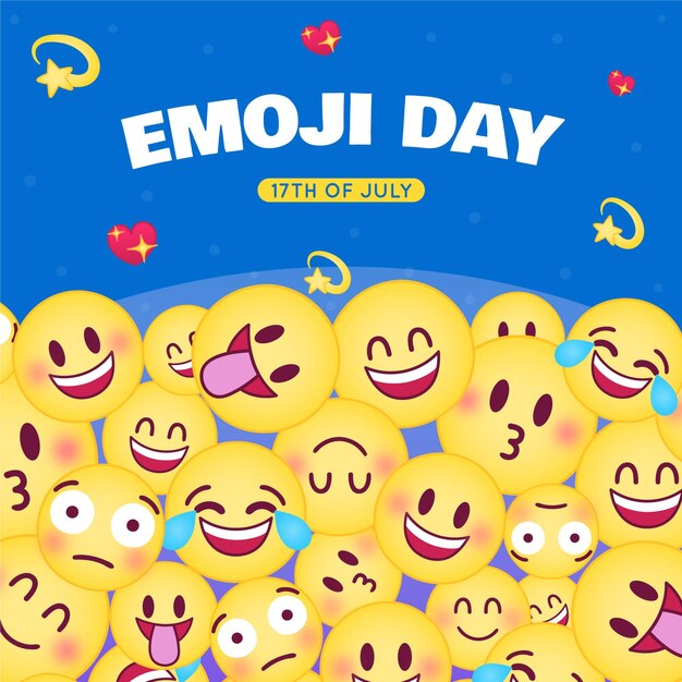 Illustrazione di giornata mondiale degli emoji del fumetto