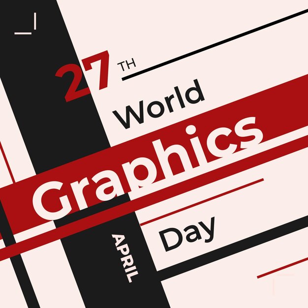 Illustrazione di giornata mondiale della grafica piatta