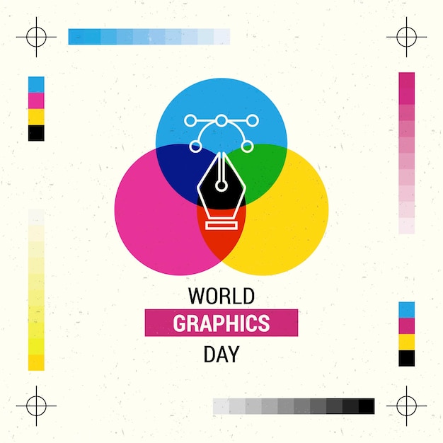 Illustrazione di giornata mondiale della grafica piatta