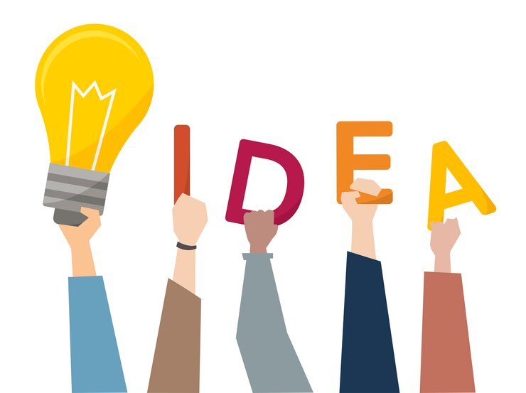 Vettore gratuito illustrazione di idee creative con lampadina ligh