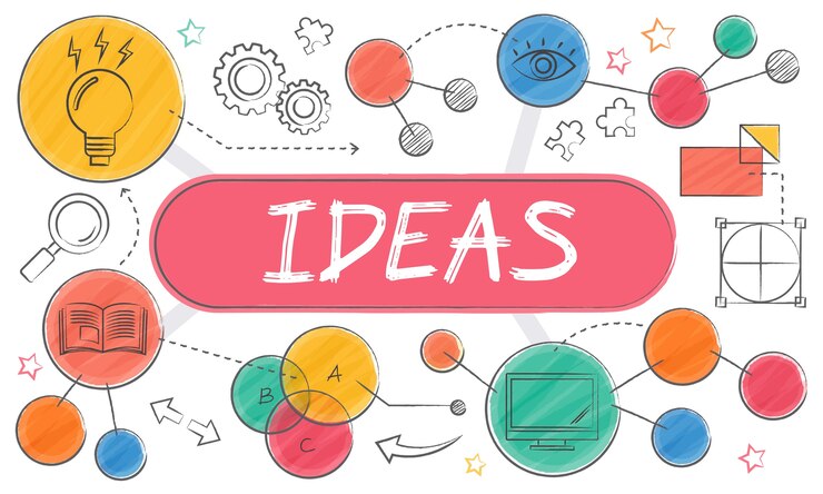 Vettore gratuito illustrazione di idee di lampadina