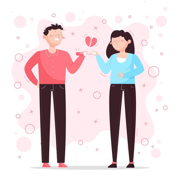 Illustrazione di infertilità design piatto disegnato a mano