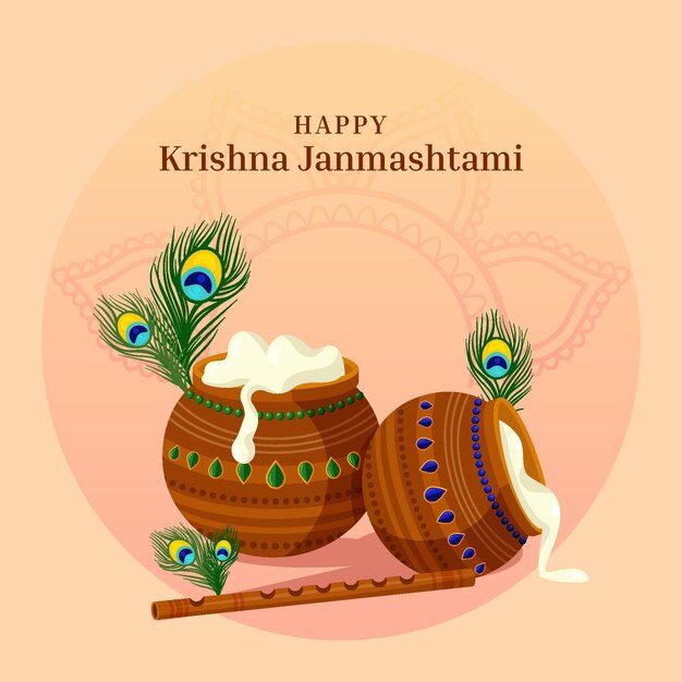 Illustrazione di Krishna janmashtami