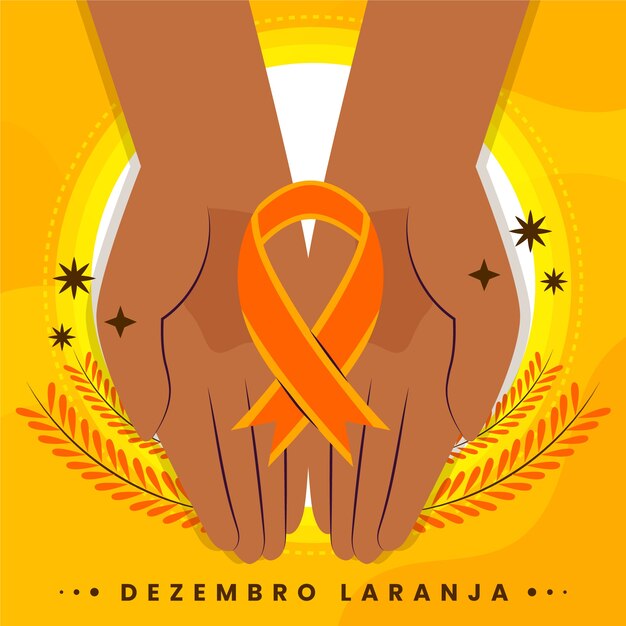 Illustrazione di laranja dezembro piatta disegnata a mano