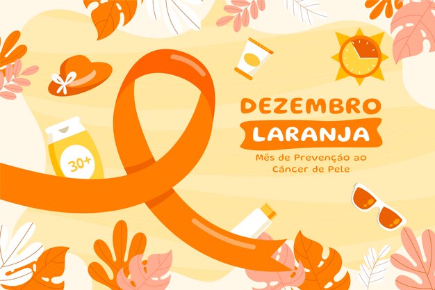 Illustrazione di laranja dezembro piatta disegnata a mano