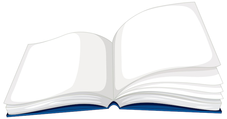 Vettore gratuito illustrazione di libro bianco aperto