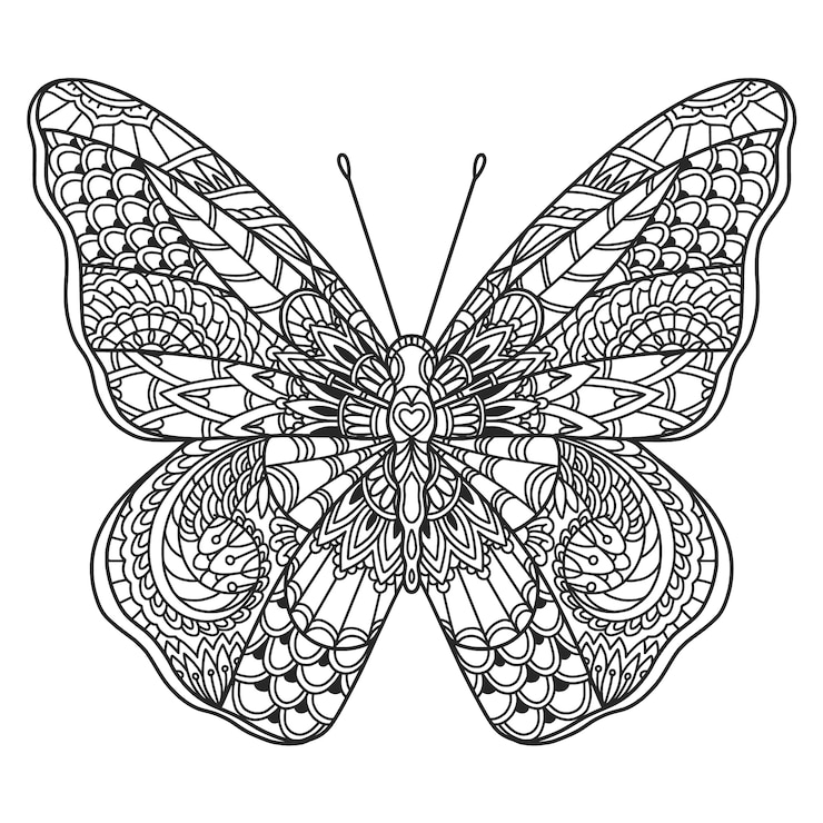 Vettore gratuito illustrazione di mandala di animali disegnata a mano