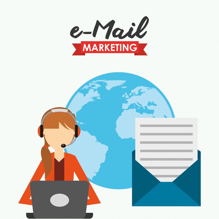 Vettore gratuito illustrazione di marketing e-mail