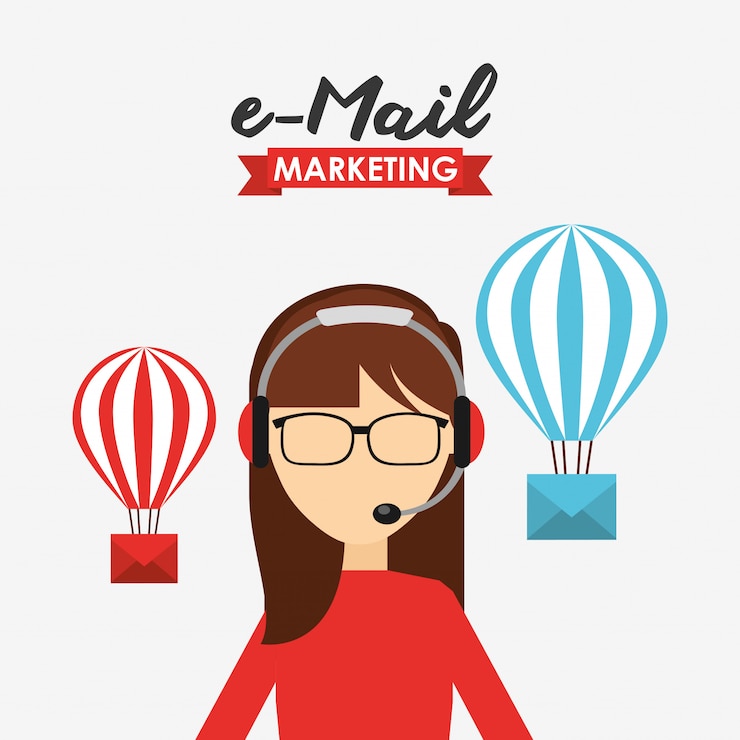Vettore gratuito illustrazione di marketing e-mail