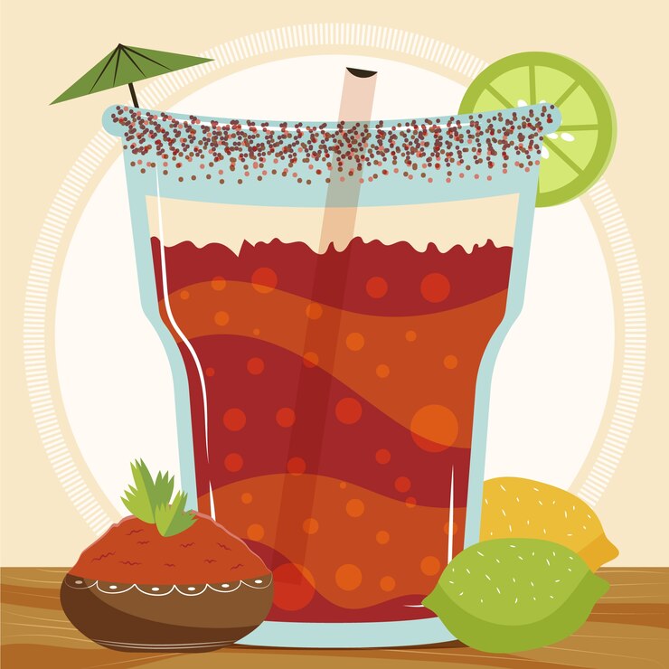 Vettore gratuito illustrazione di michelada fresca disegnata a mano