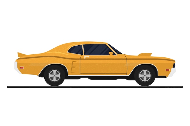 Illustrazione di muscle car disegnata a mano