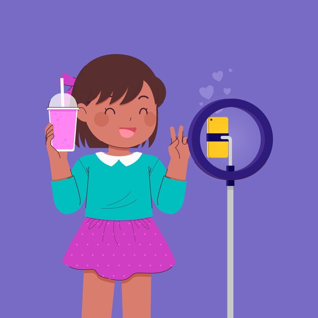 Illustrazione di nativi digitali disegnata a mano