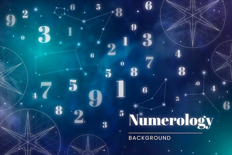 Vettore gratuito illustrazione di numerologia gradiente