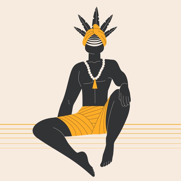 Illustrazione di orisha disegnata a mano