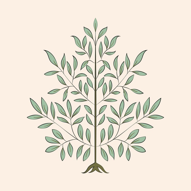 Vettore gratuito illustrazione di ornamento fiorire d'epoca