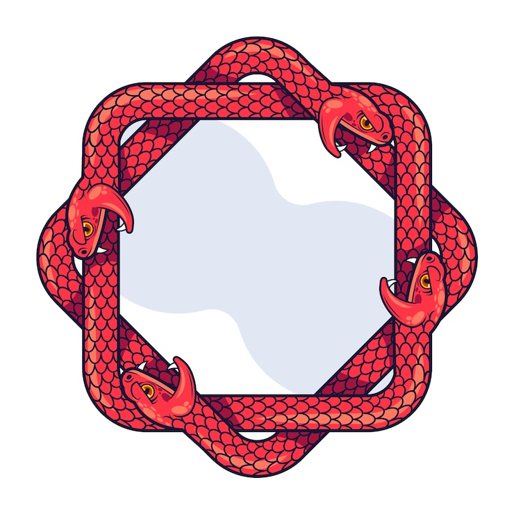 Vettore gratuito illustrazione di ouroboros disegnata a mano