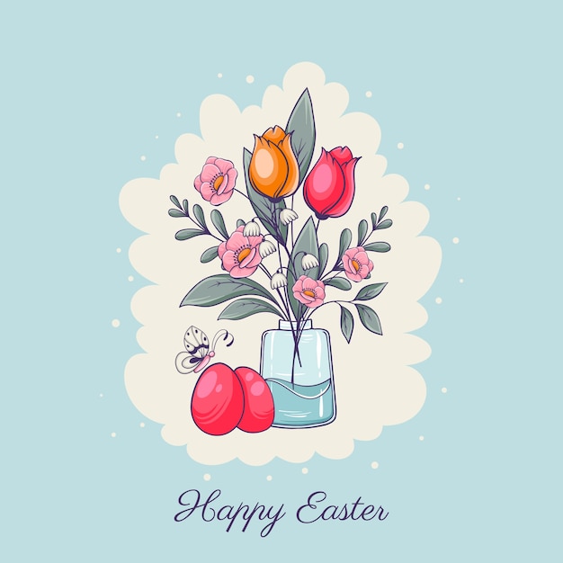 Illustrazione di Pasqua disegnata a mano