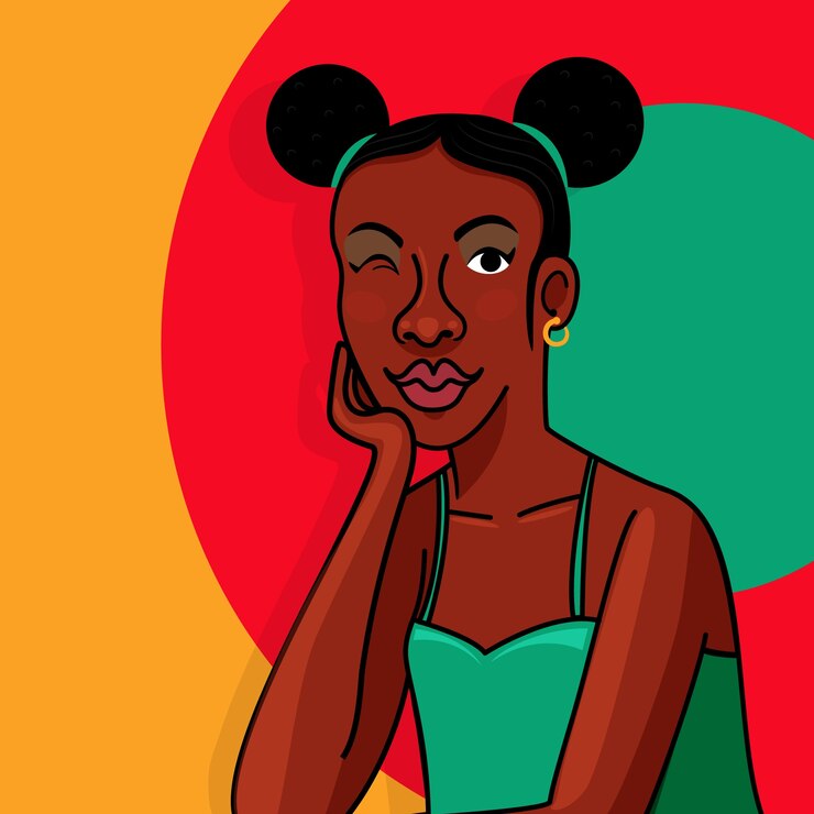 Vettore gratuito illustrazione di persona nera felice disegnata a mano