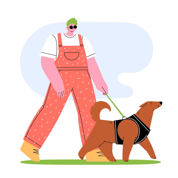 Vettore gratuito illustrazione di persone con disabilità di design piatto