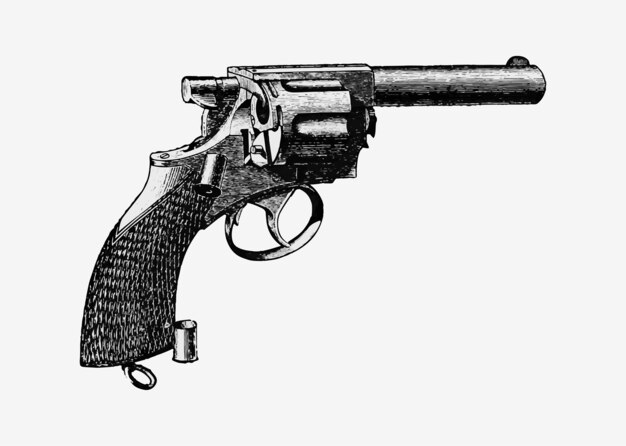 Illustrazione di pistola d&#39;epoca